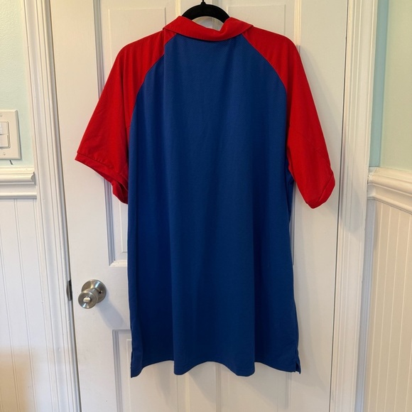 Nike Men's Philadelphia Phillies Legacy Raglan Red and Blue Polo Shirt - Picture 6 of 7